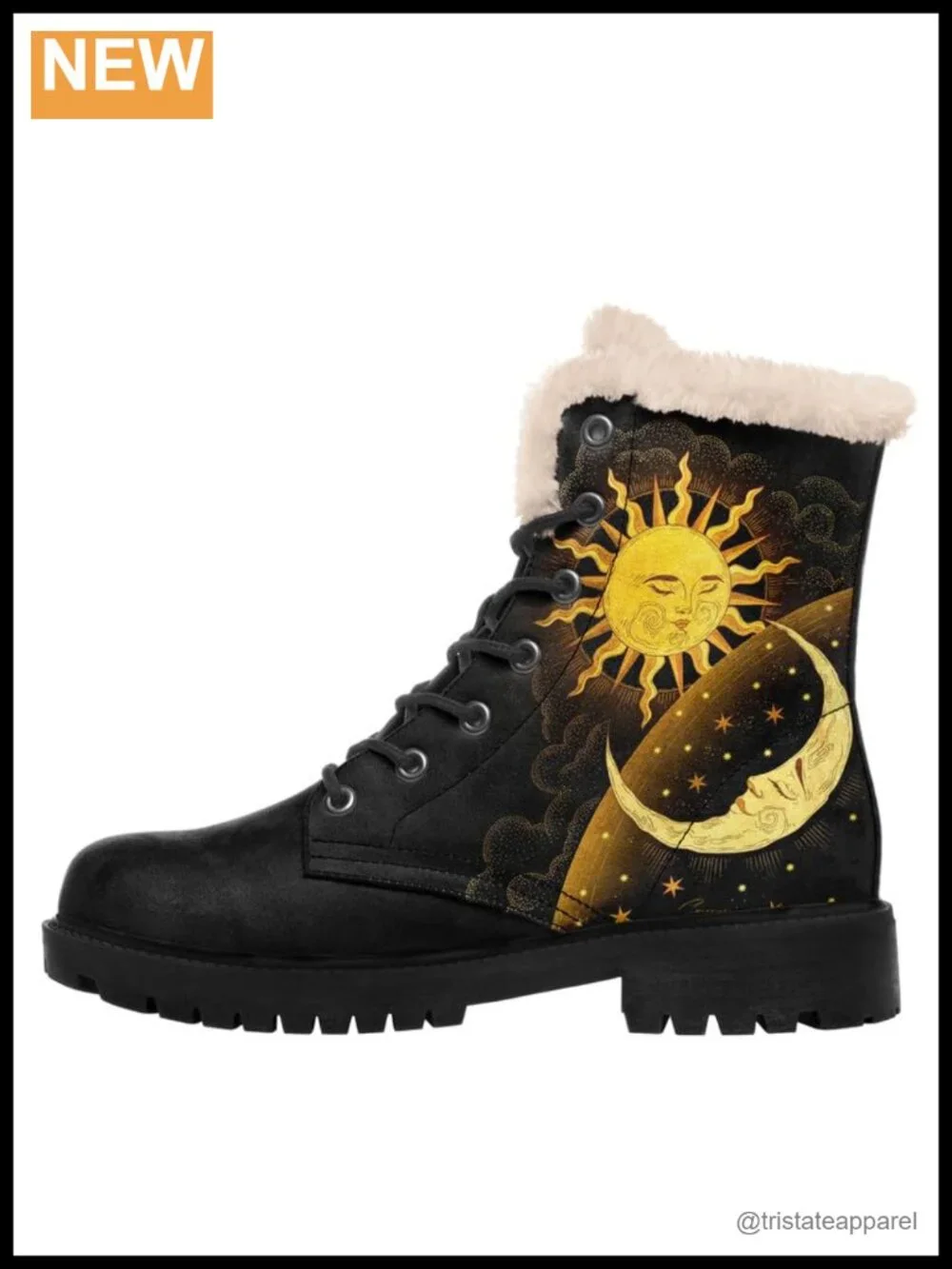 Women's Fur Lined Waterproof Lace Up Ankle Snow Boots Non-Slip Winter